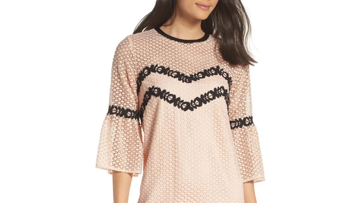 lace bell sleeve dress