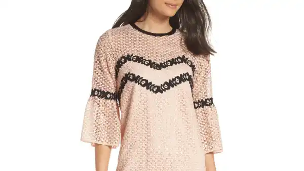 lace bell sleeve dress