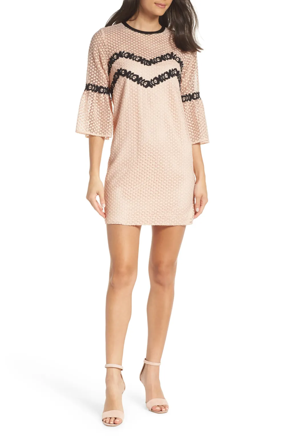 lace bell sleeve dress