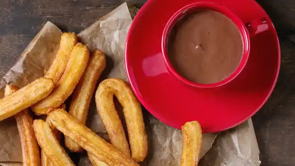 Traditional spanish treat churros
