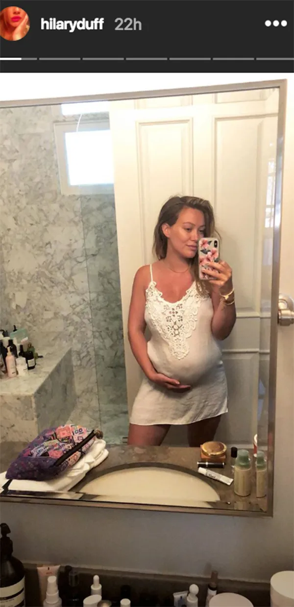 Courtesy of Hilary Duff/Instagram bump