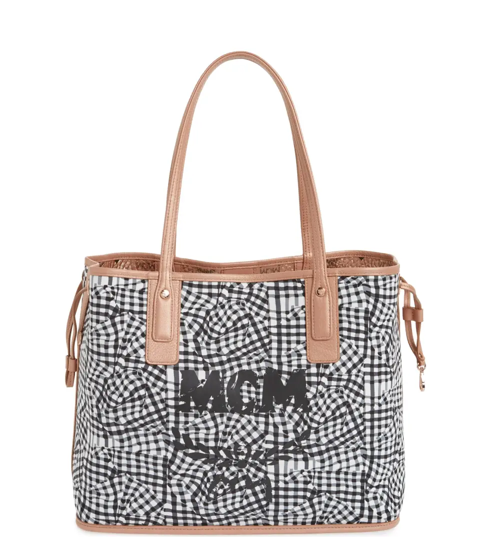 mcm reversible shopper tote