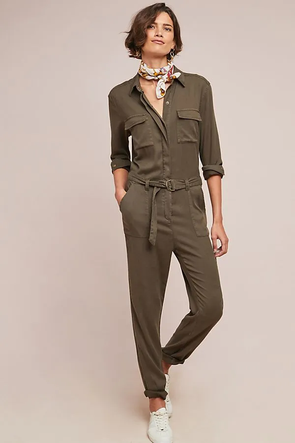 green jumpsuit anthropologie