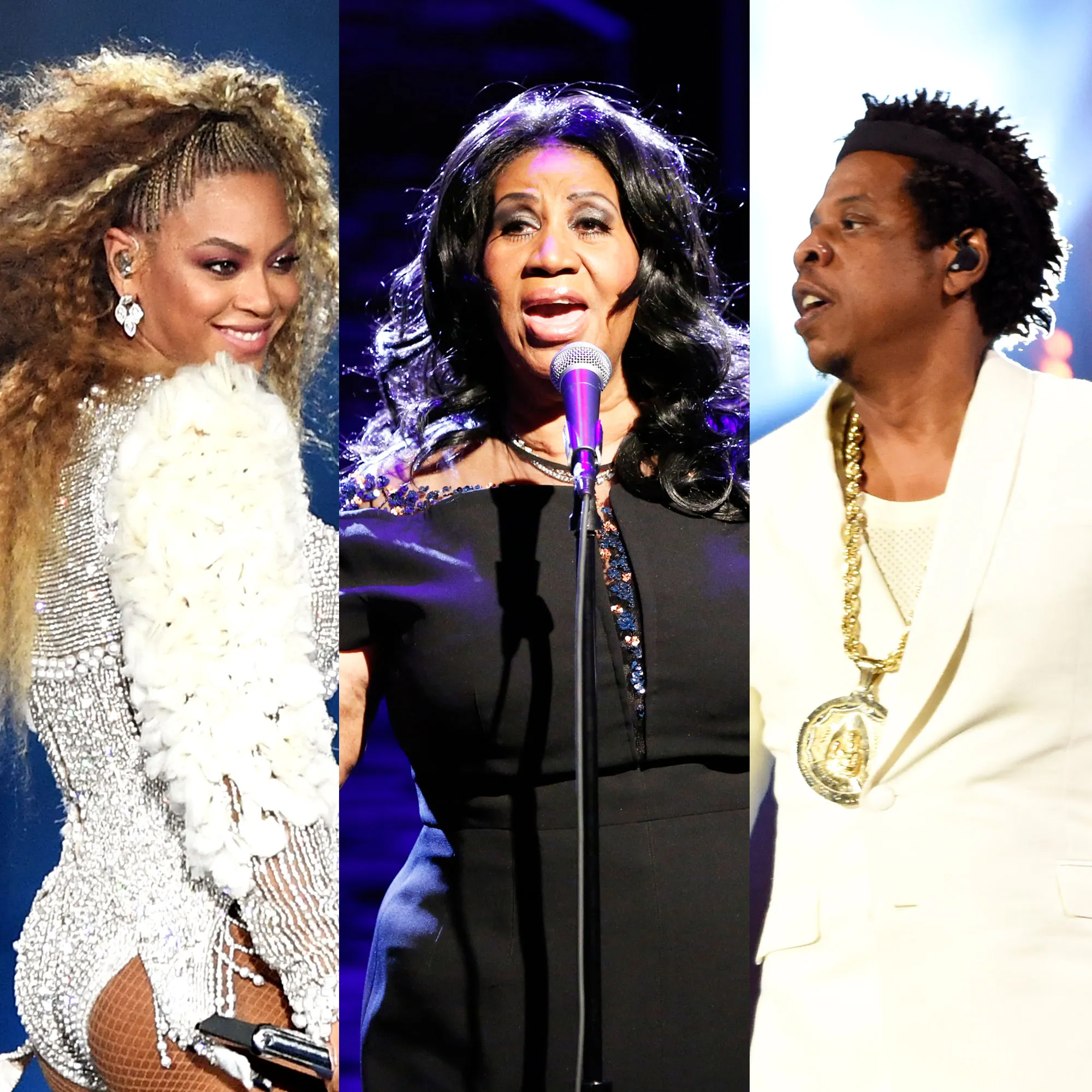 Beyonce, Aretha Franklin and Jay-Z