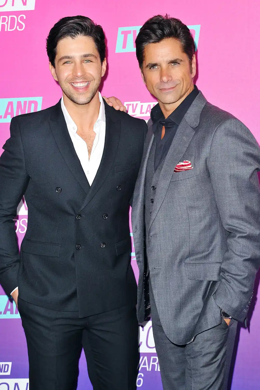 Josh Peck and John Stamos at the TV Land Icon Awards on April 10, 2016.