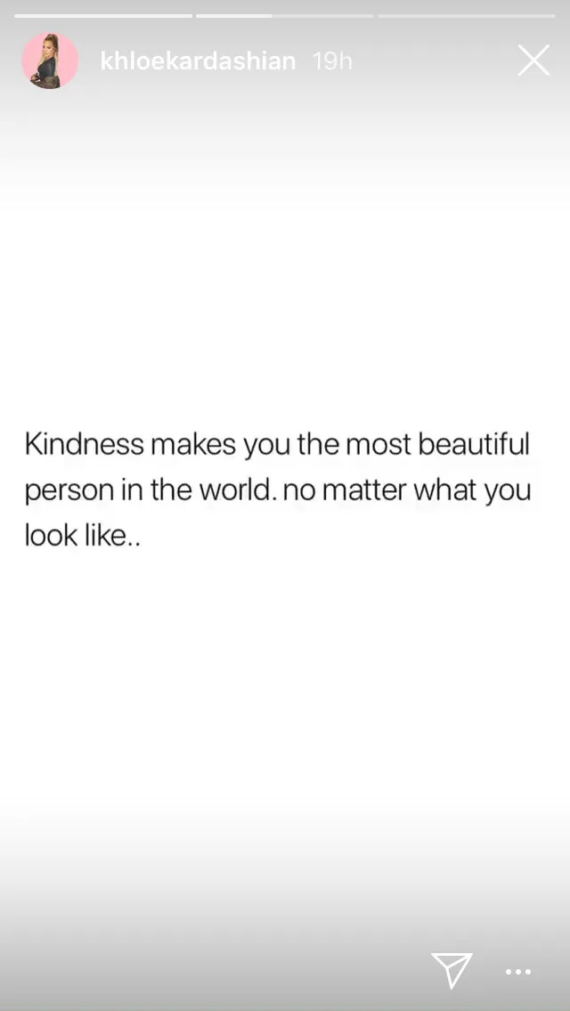 Khloe Kardashian Insta-story