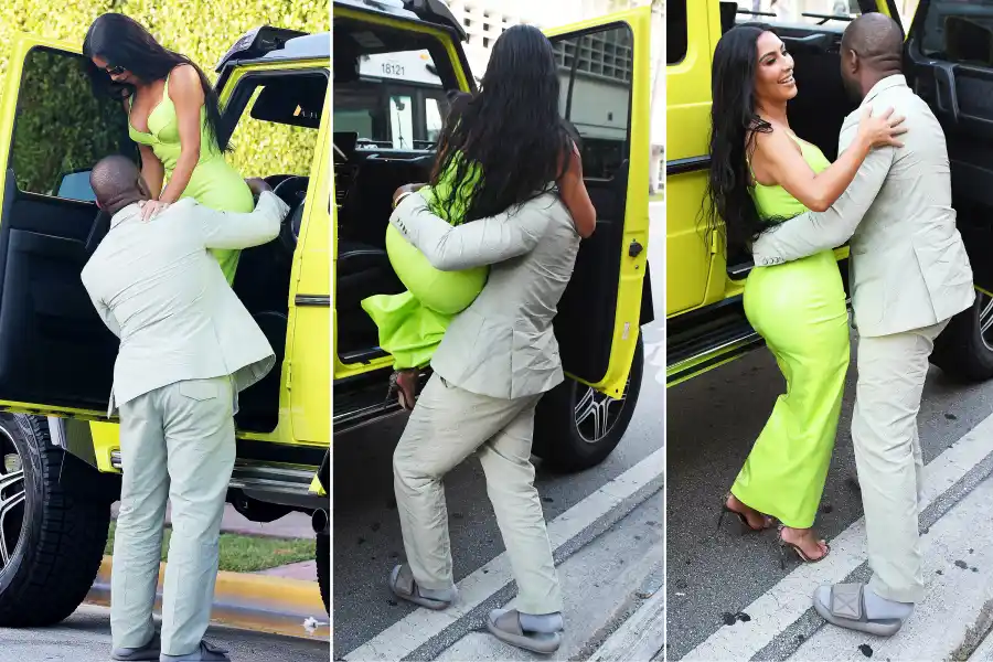 Kim Kardashian Kanye West 2 Chainz Wedding Ice Cream Date PDA