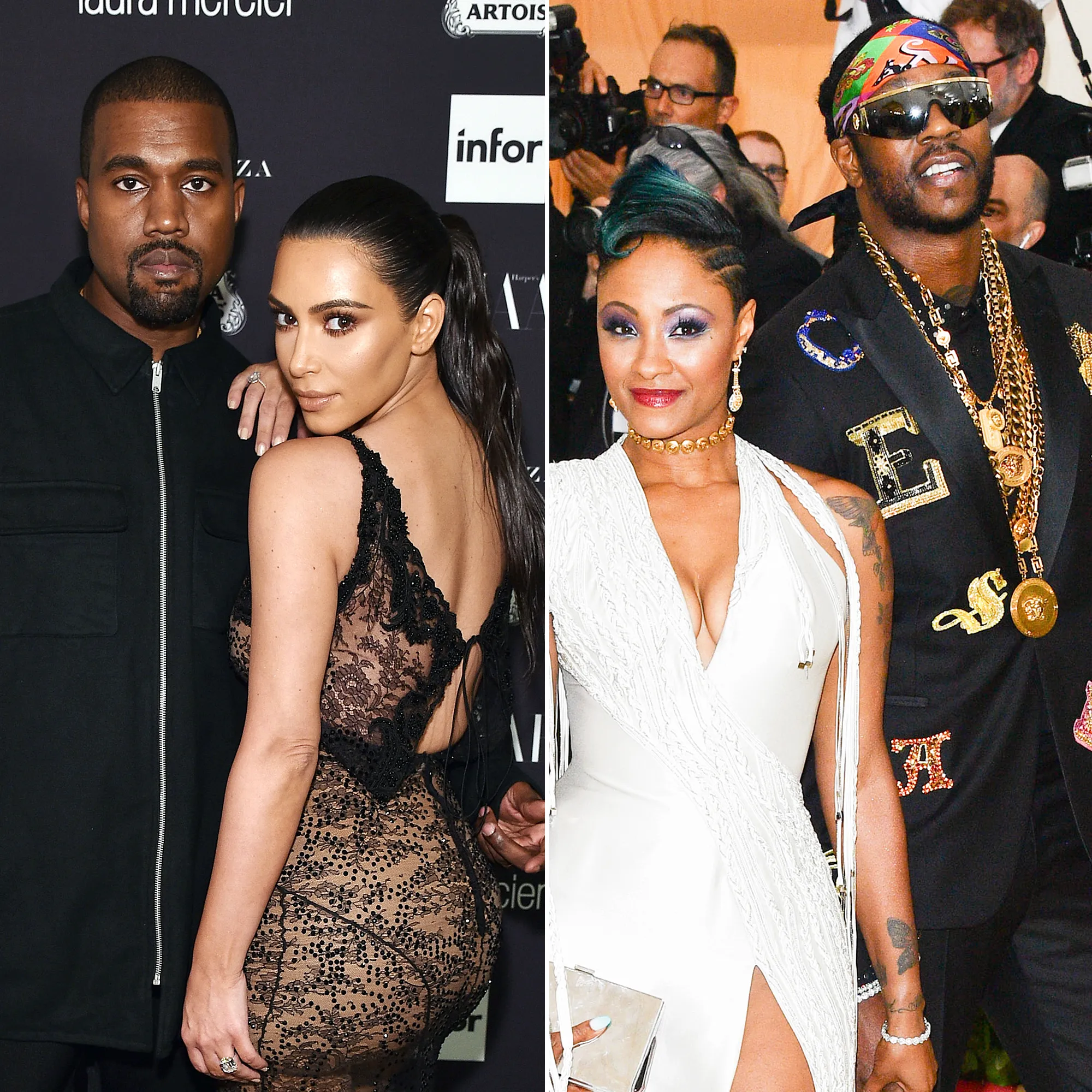 Kim Kardashian Kanye West Kesha Ward 2 Chainz Wedding