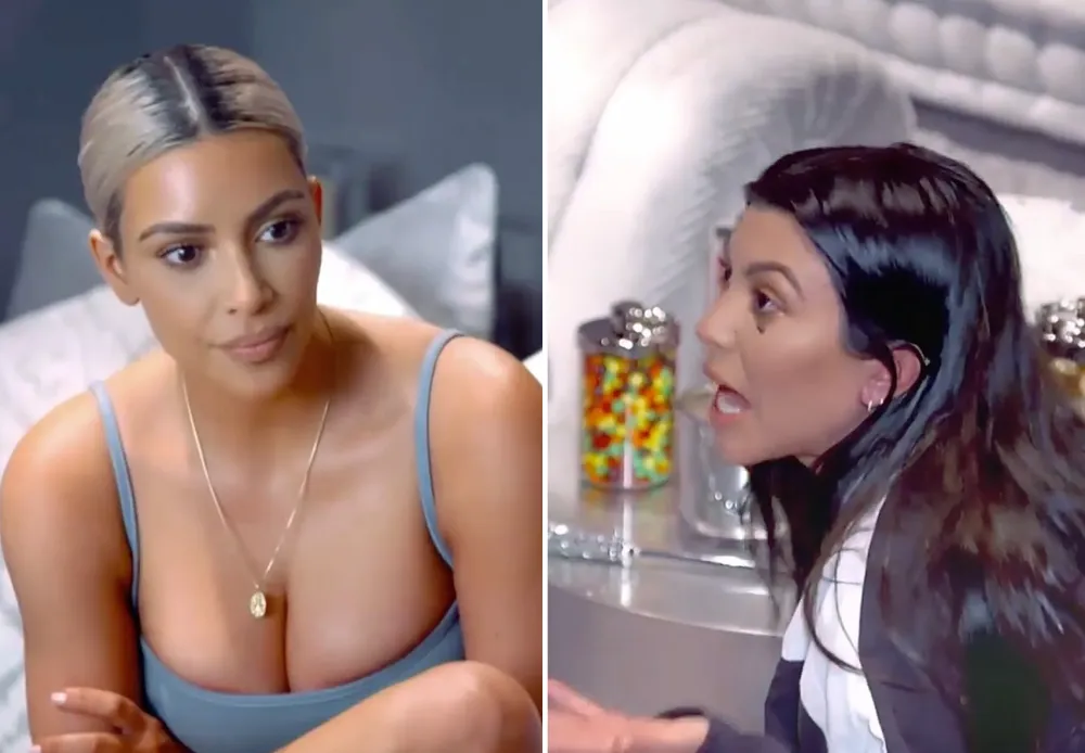 Kim and Kourtney Kardashian