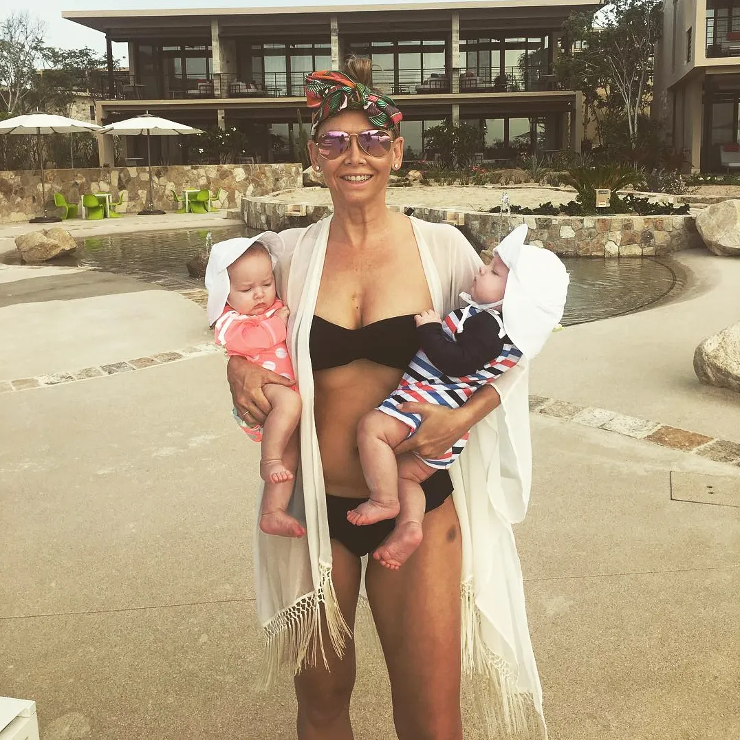 Kym Johnson Black Bikini Twins Pool