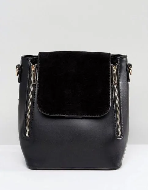 minimal zip up backpack asos back to school sale