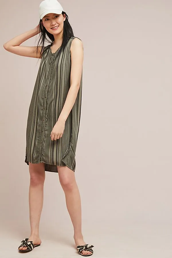 striped shift dress sleeveless