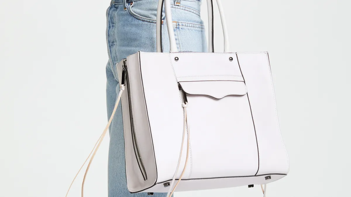 white rebecca minkoff tote bag