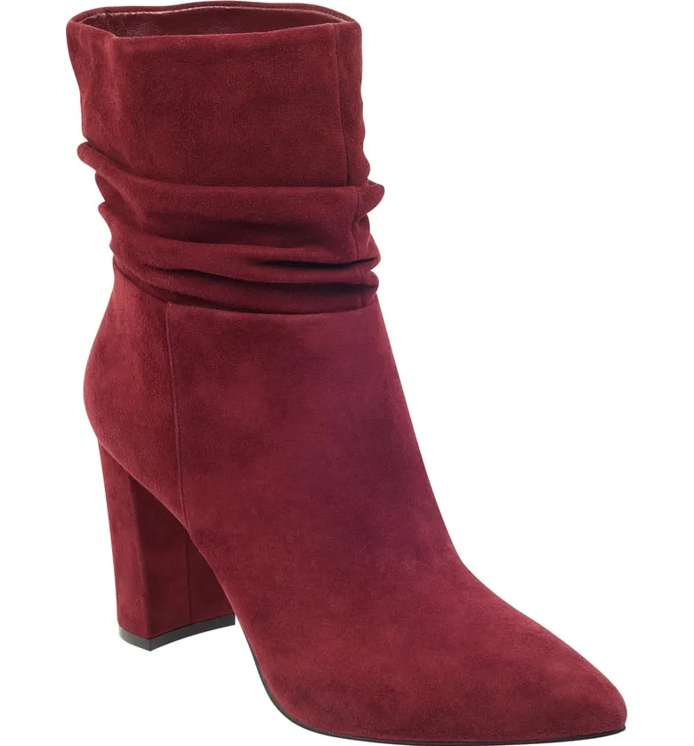 red slouchy bootie