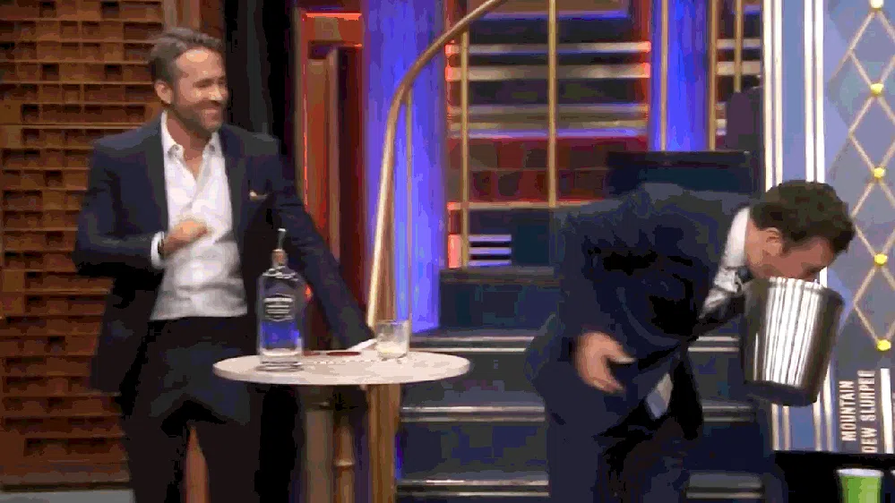 Ryan Reynolds Jimmy Fallon Drinko Vomit