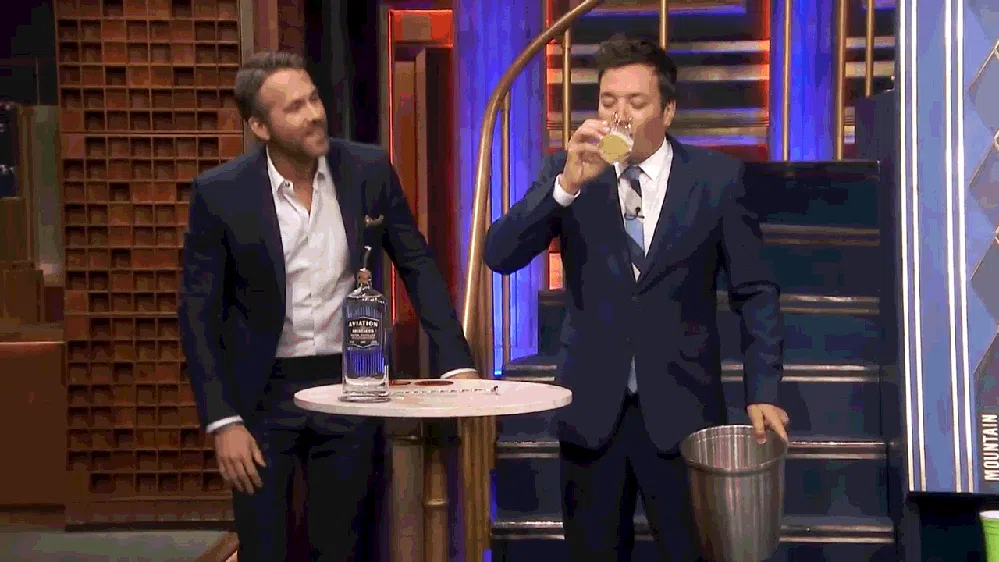 Ryan Reynolds Jimmy Fallon Drinko Vomit