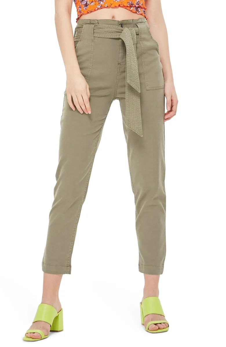 tie front cargo pants