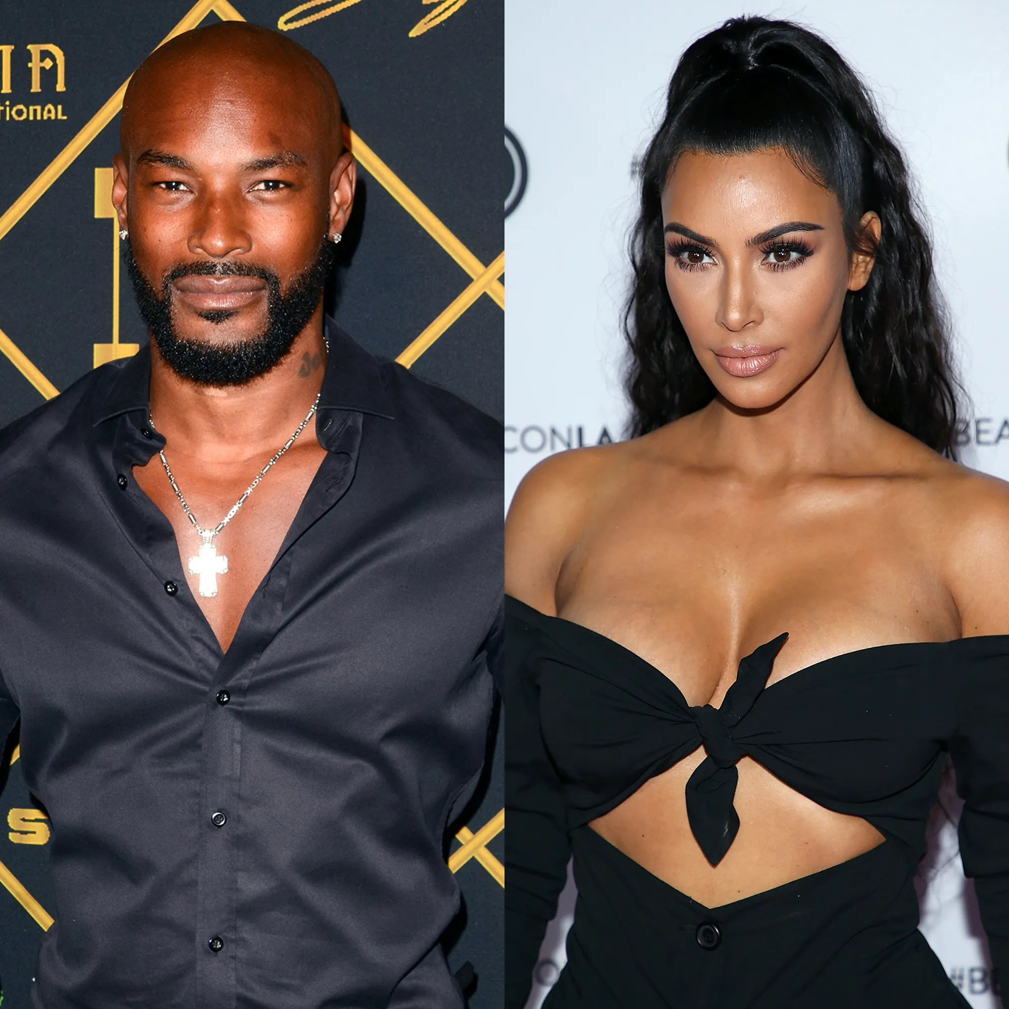 Tyson Beckford and Kim Kardashian.