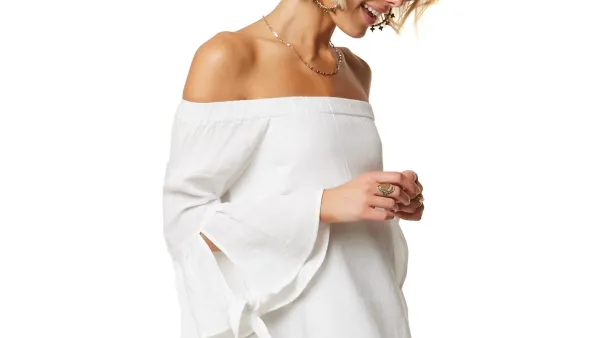 off the shoulder white dress summer