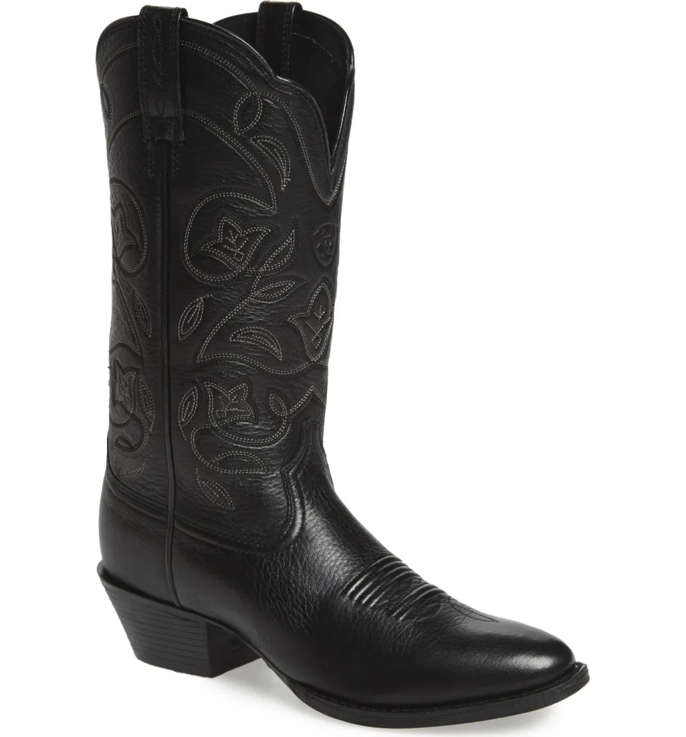 black cowboy boots