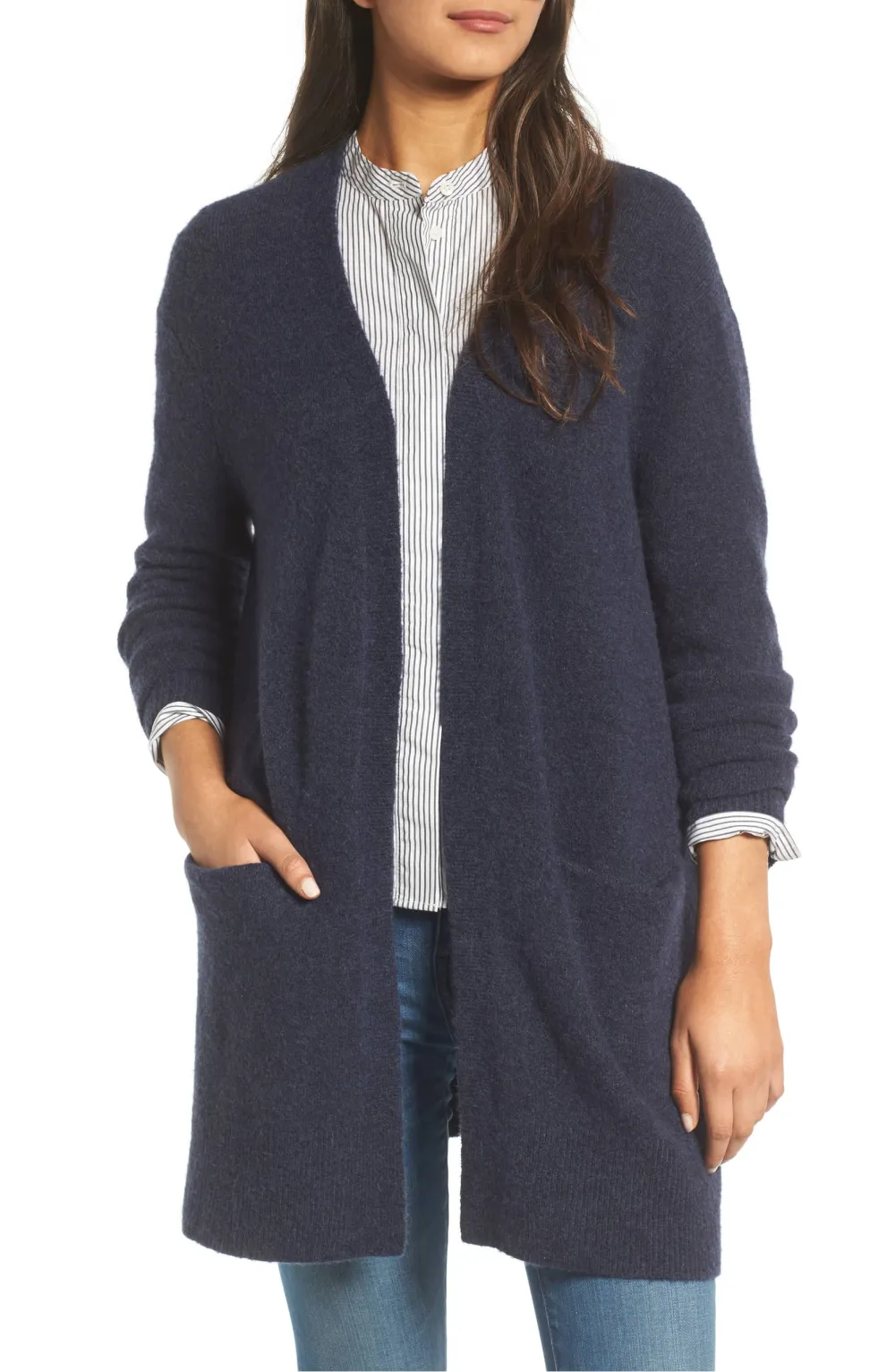 madewell navy cardigan