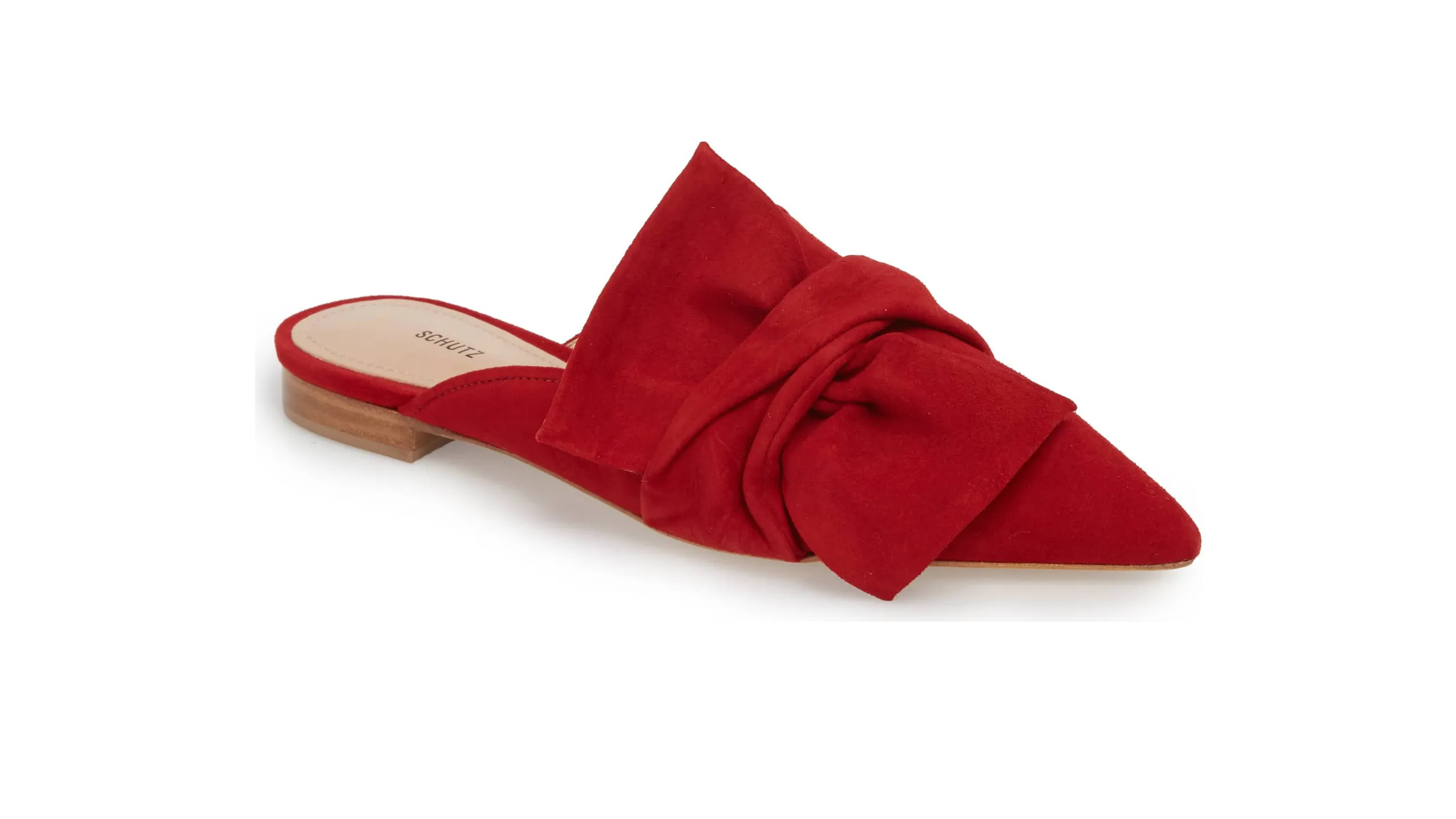 red schutz loafers