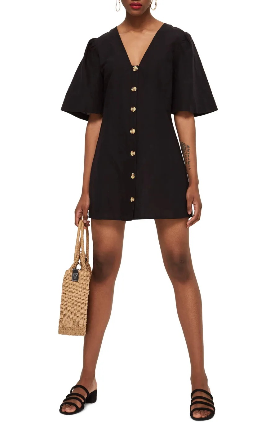 Topshop Angel Sleeve Dress