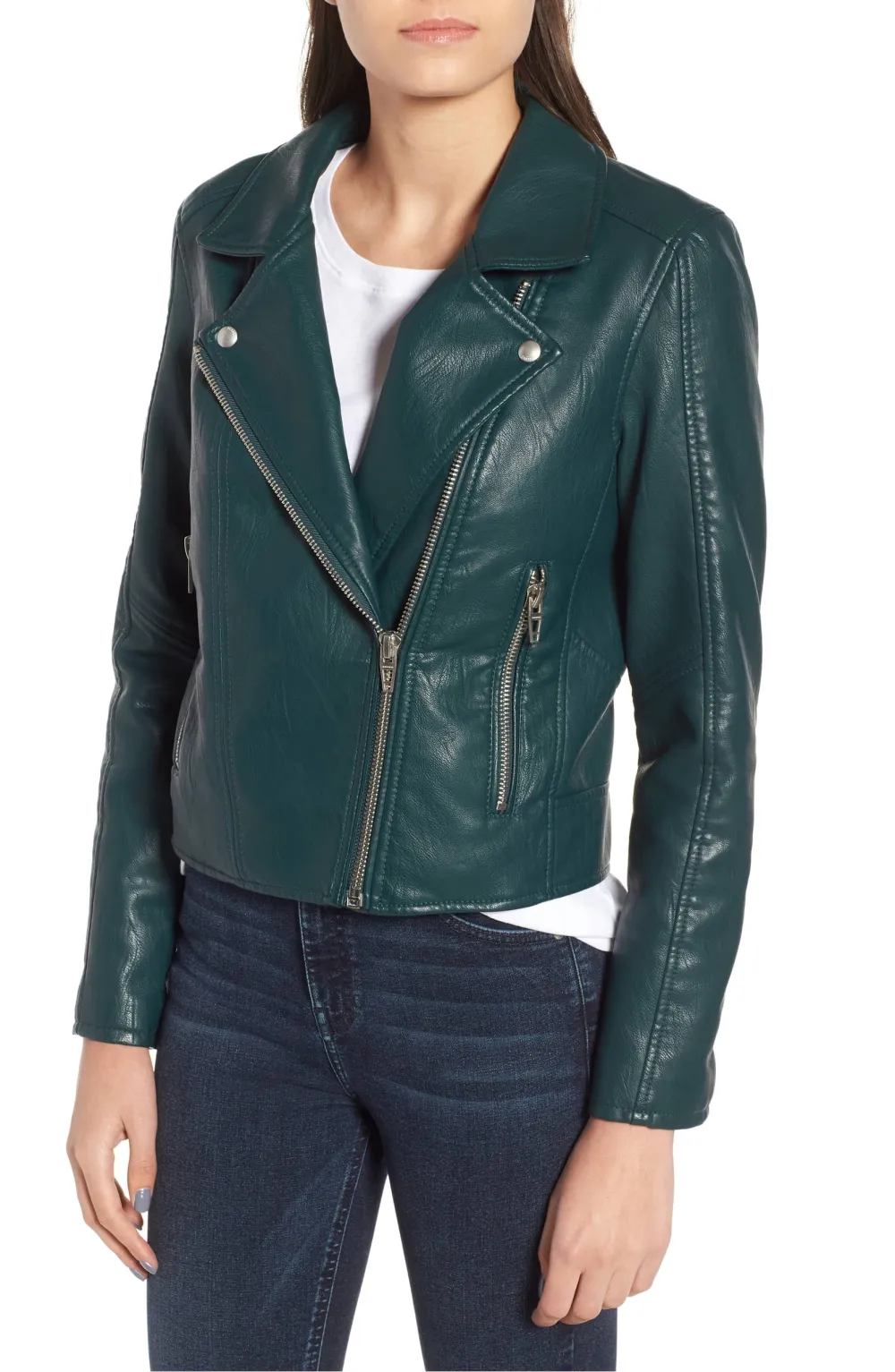 green leather jacket