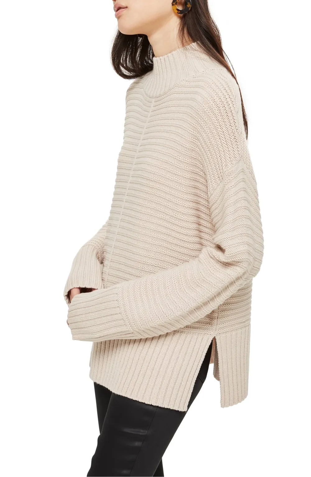 mock neck sweater