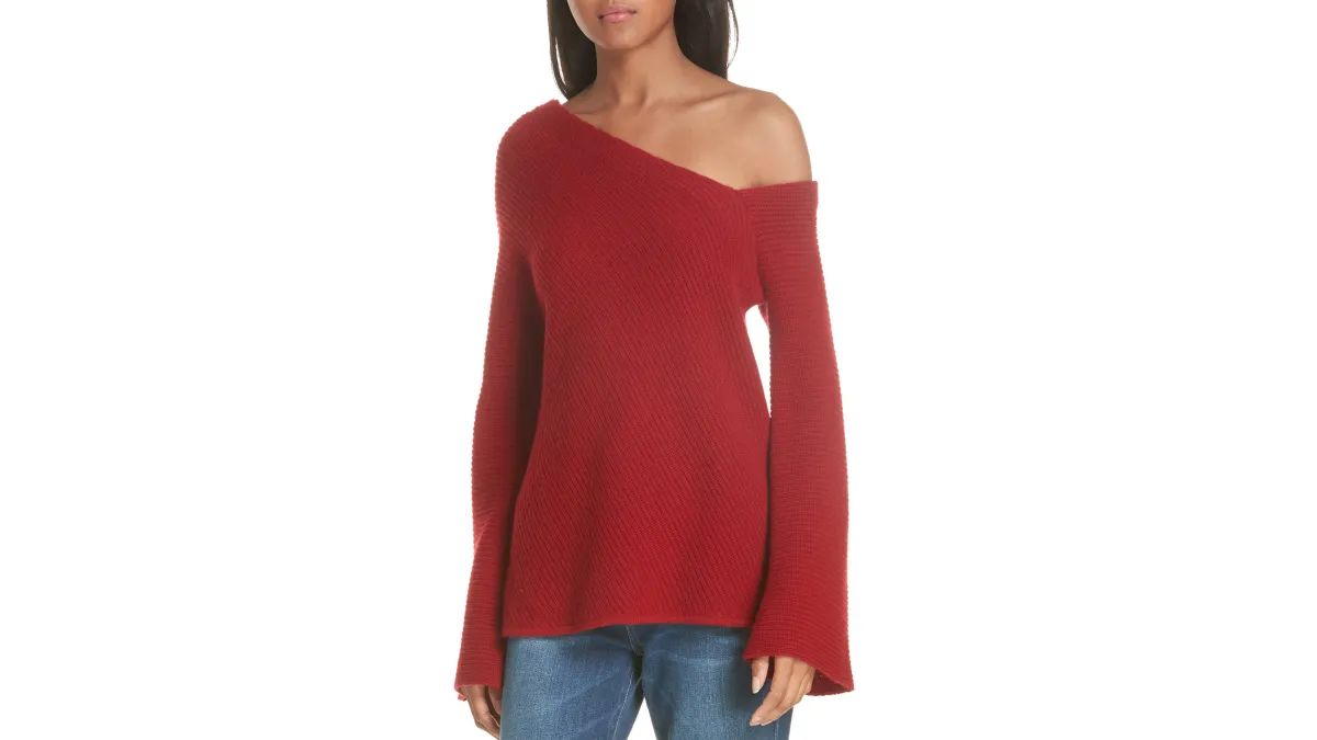 one shoulder sweater