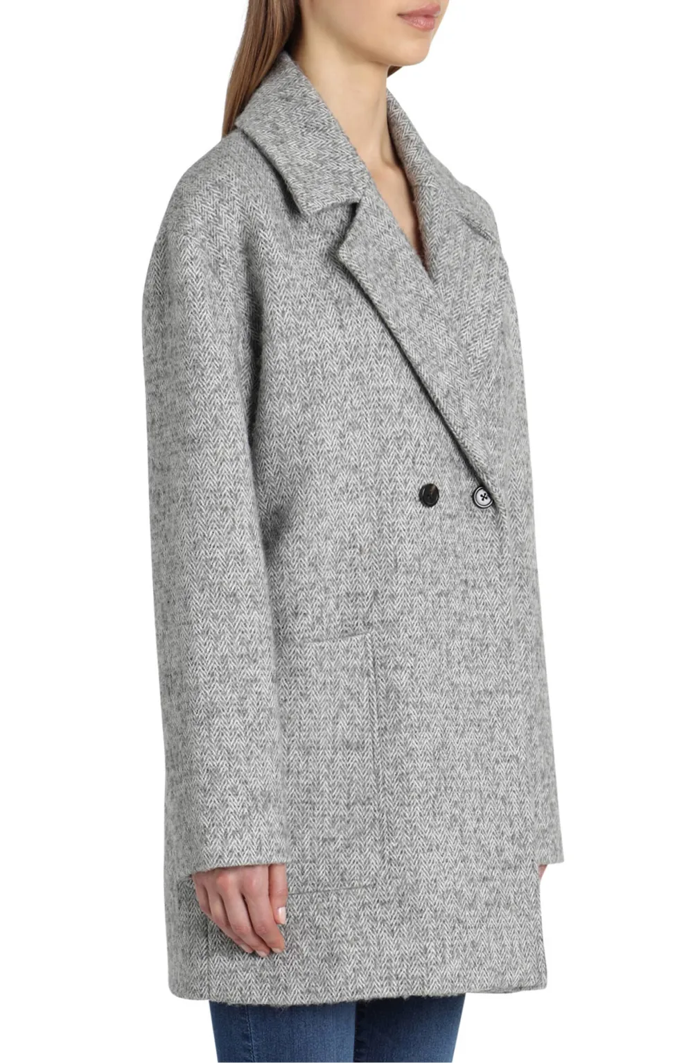 herringbone wool coat