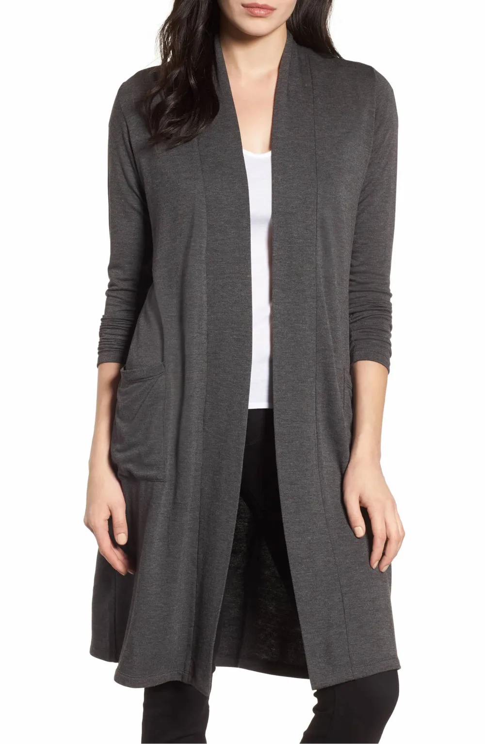 Bobeau Elegant Fleece Cardigan