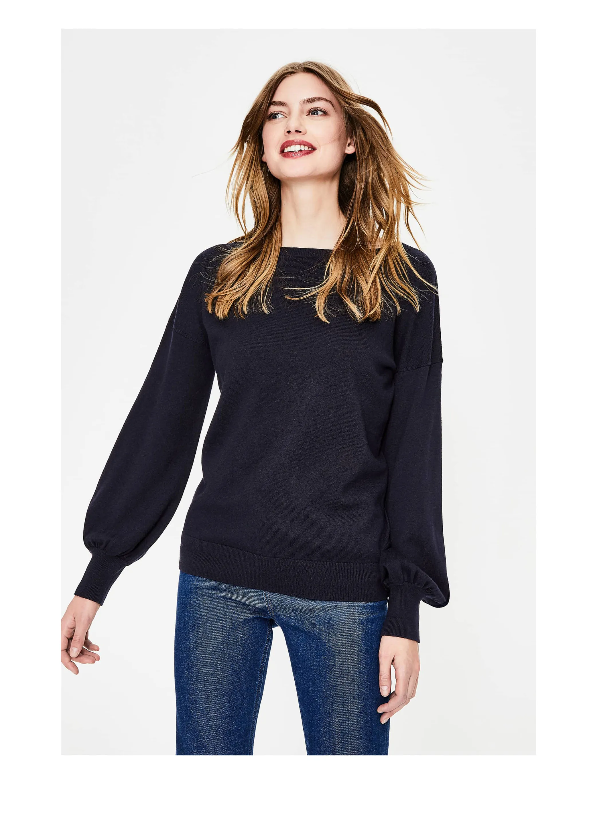 Boden Muriel Volume Sleeve Sweater