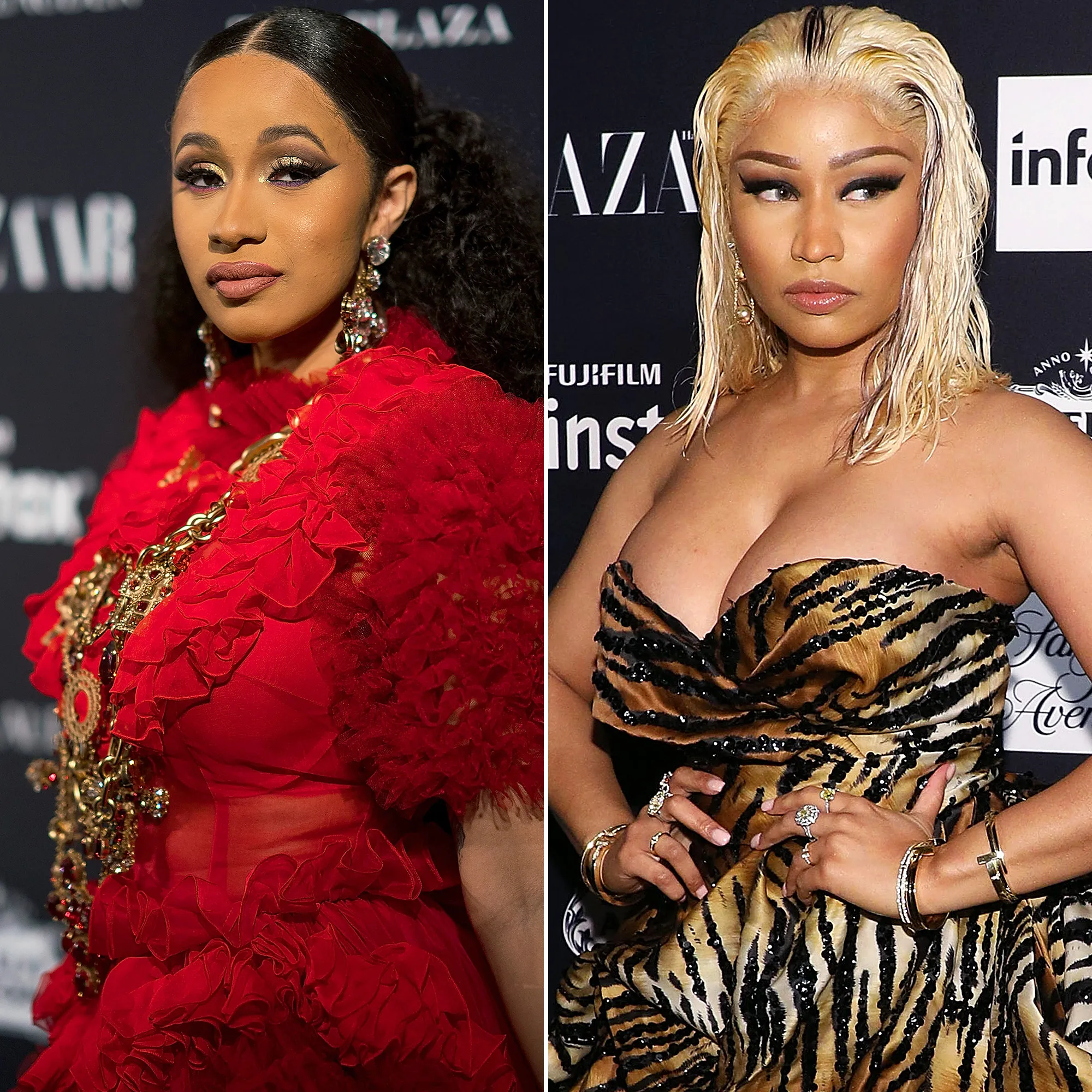 Cardi B, Nicki Minaj, Fight, Harper's Bazaar Icons