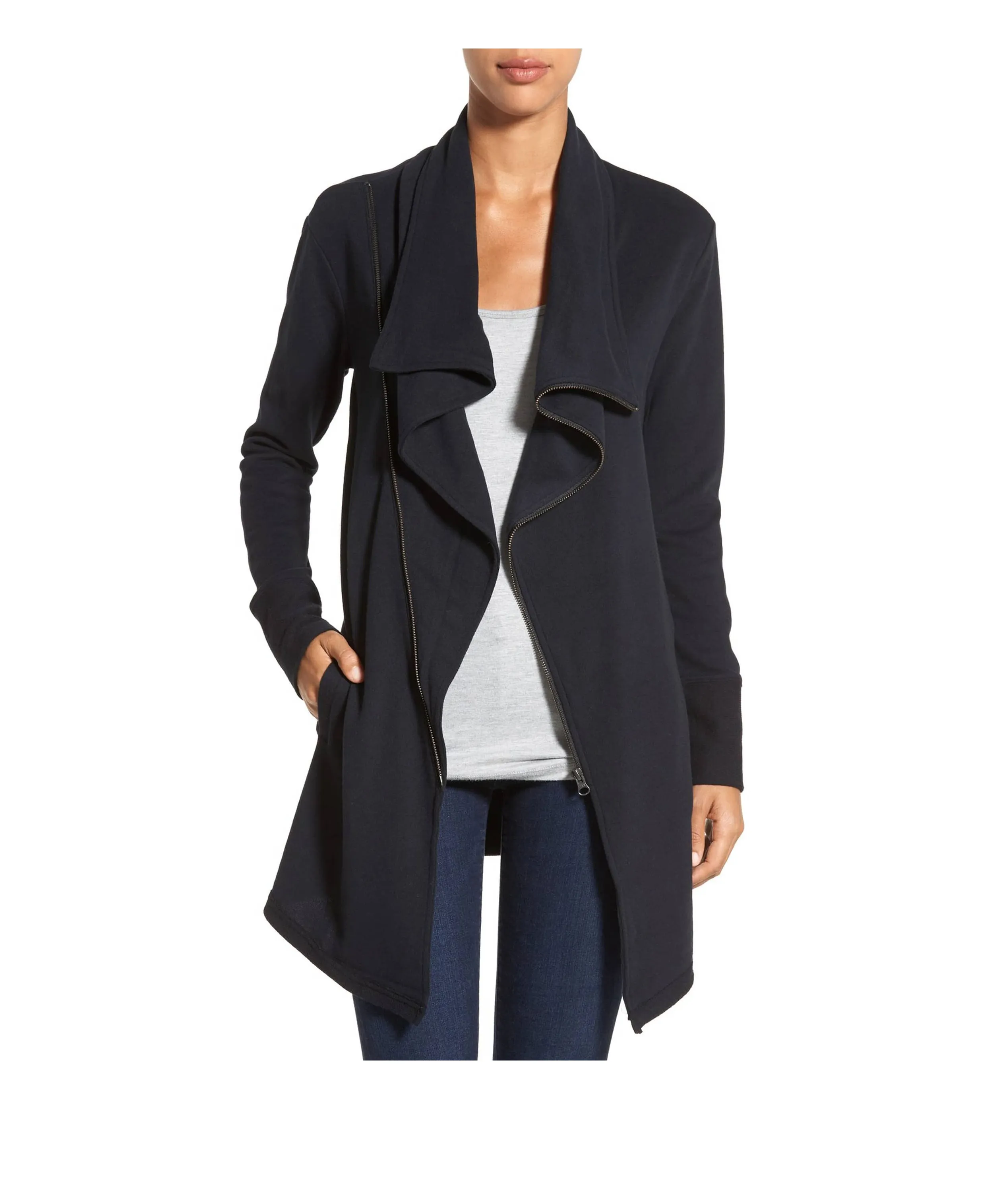 Caslon-Asymmetrical-Drape-Collar-Terry-Jacket