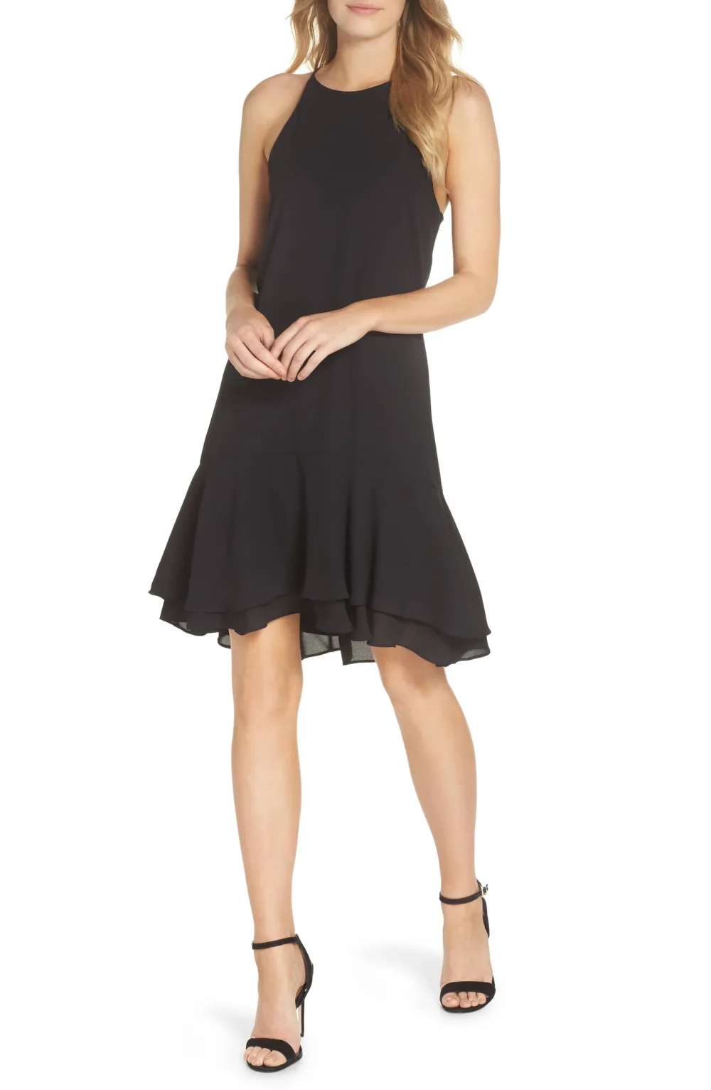 Charles Henry Tiered Shift Dress