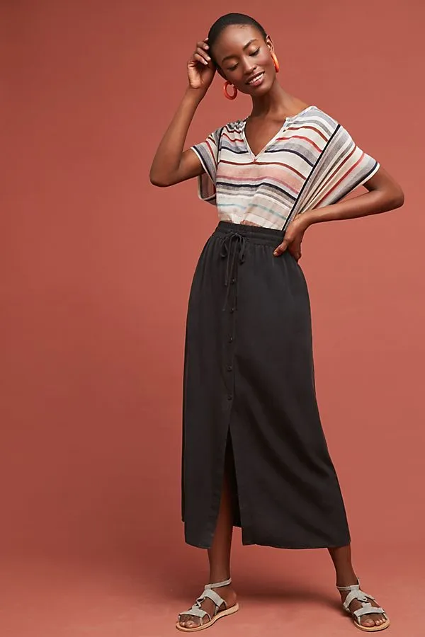 Cloth & Stone Buttonfront Skirt