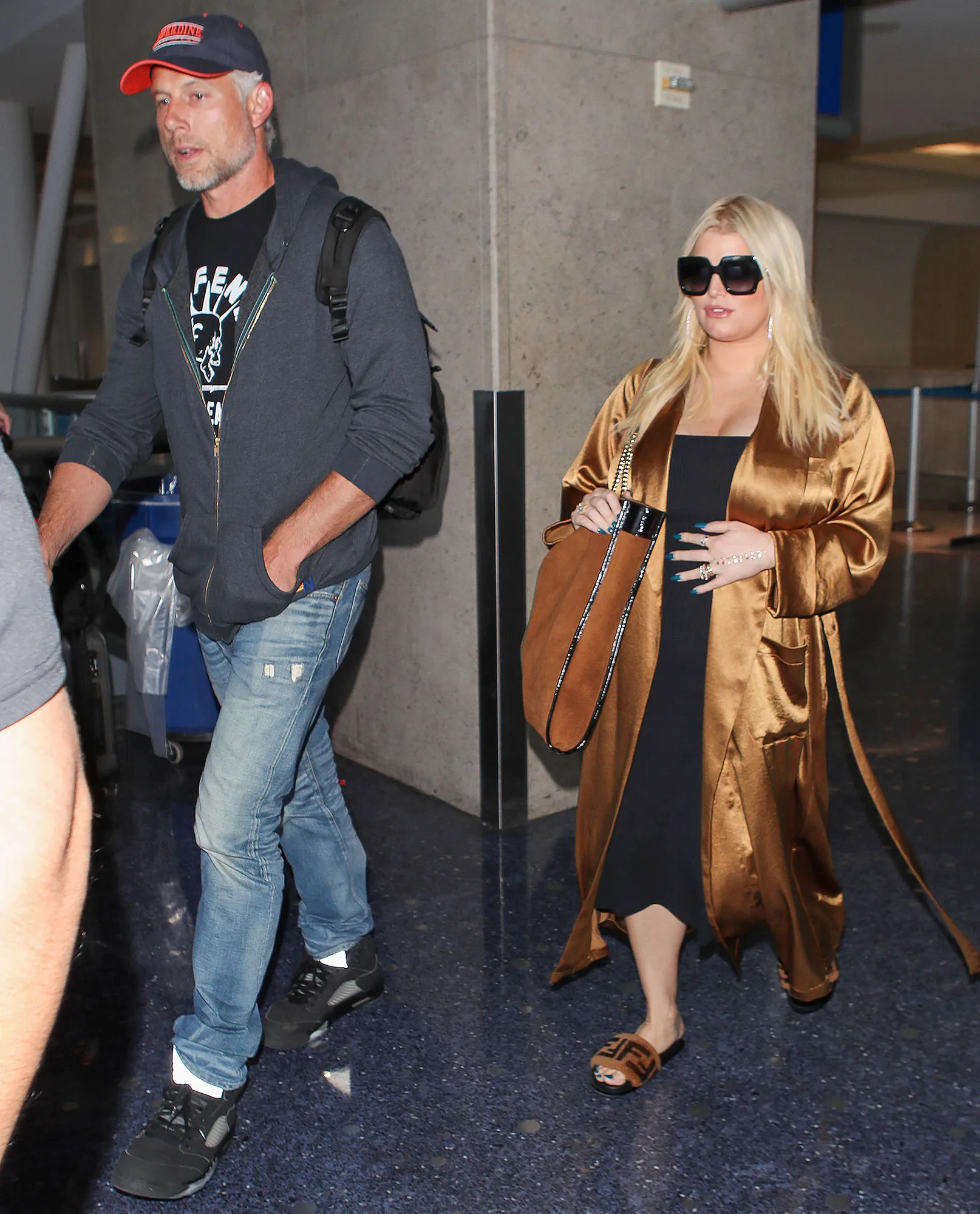 Jessica Simpson, Eric Johnson, Pregnant, LAX