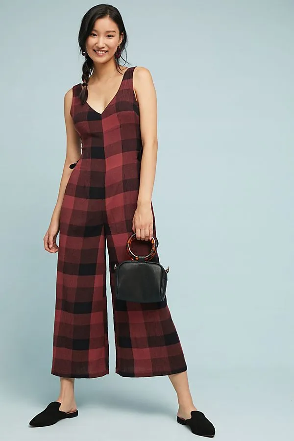Ett:Twa Checked Wide-Leg Jumpsuit