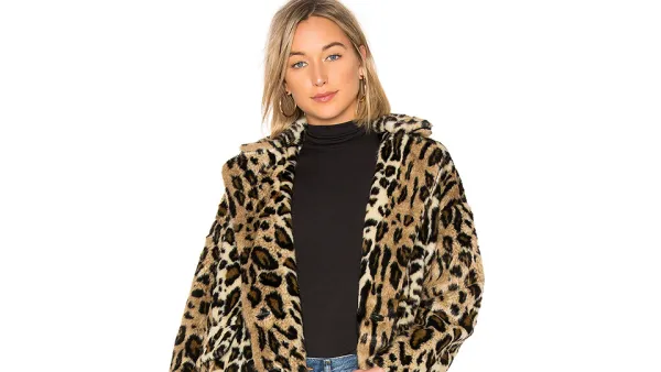 Free People Kate Faux Fur Leopard Coat