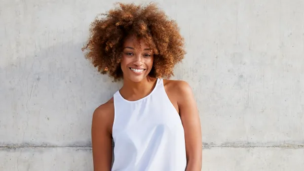 woman in white tank top