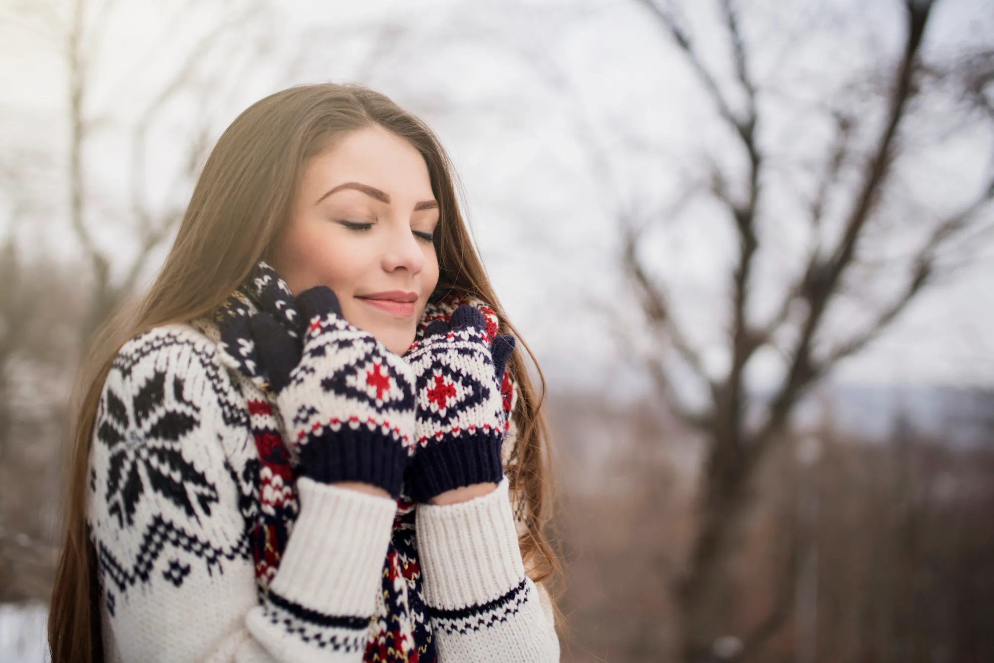 Young woman wearing sweater