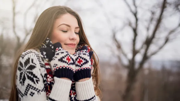 Young woman wearing sweater