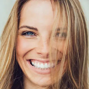 woman smiling