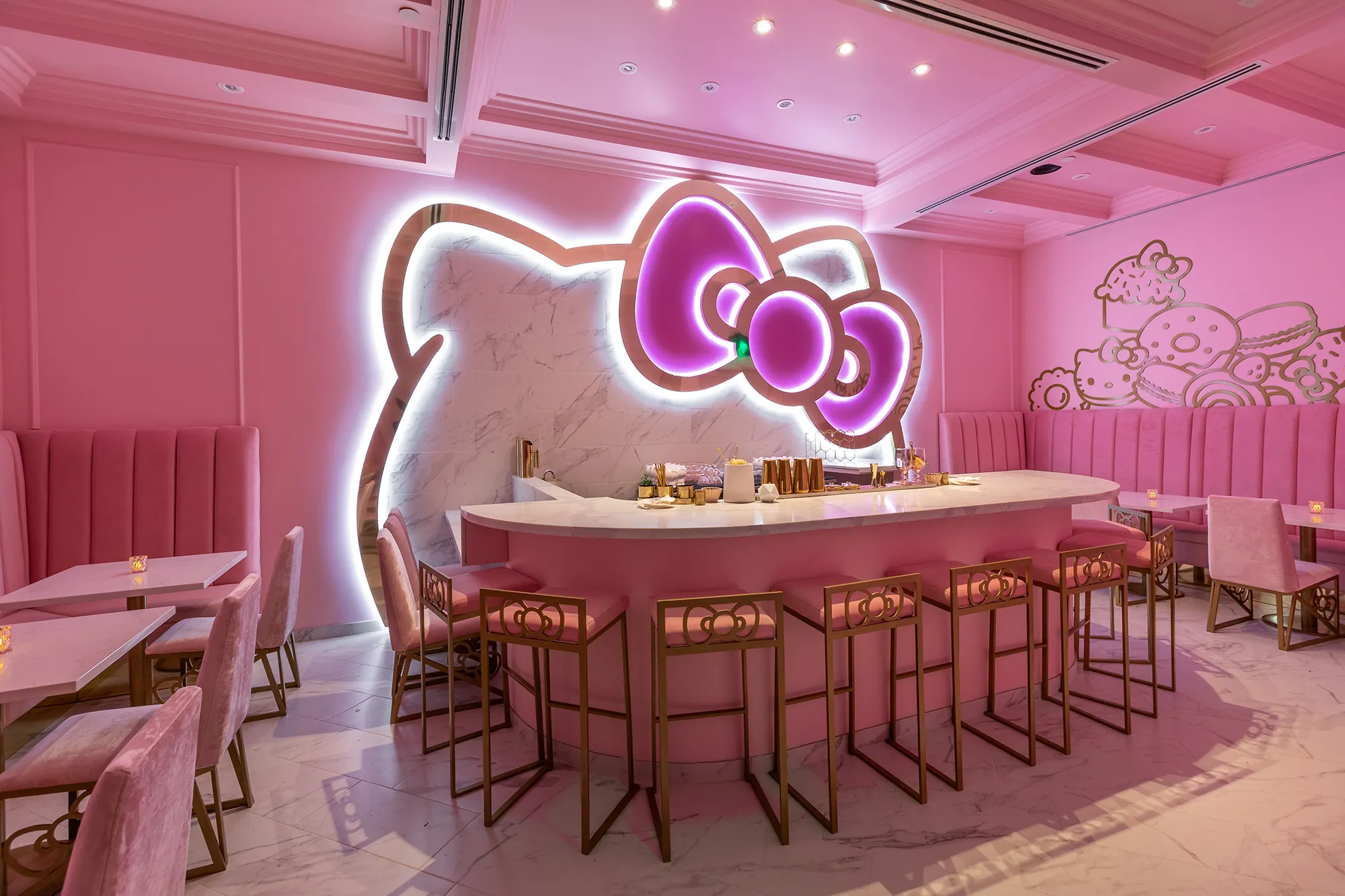 World's First Hello Kitty Cafe Serves Tea, Cocktails in a Instagram-Worthy Pink Setting