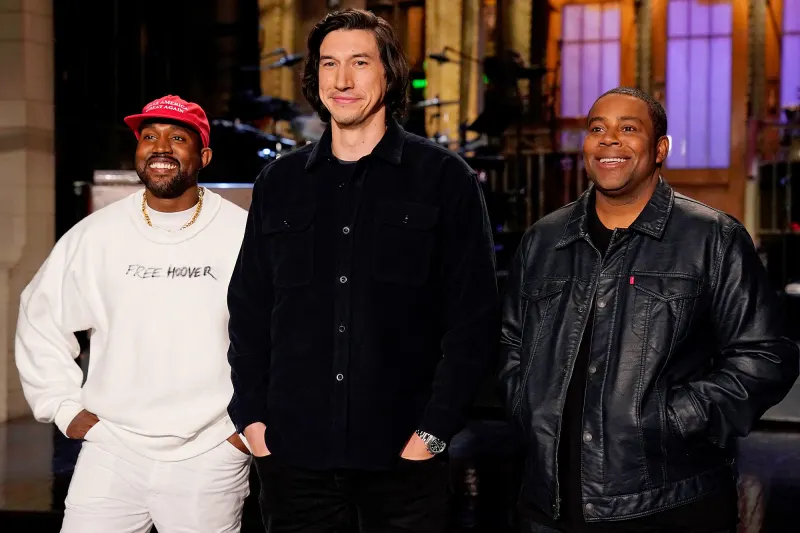Kanye West, Adam Driver, Kenan Thompson, Saturday Night Live