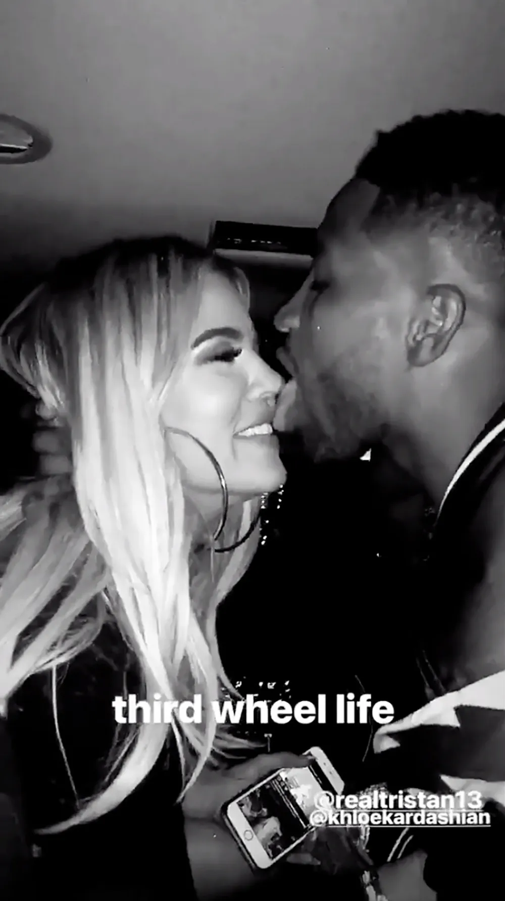 Khloe Kardashian, Tristan Thompson, PDA, Third Wheel, Kourtney Kardashian, Instagram