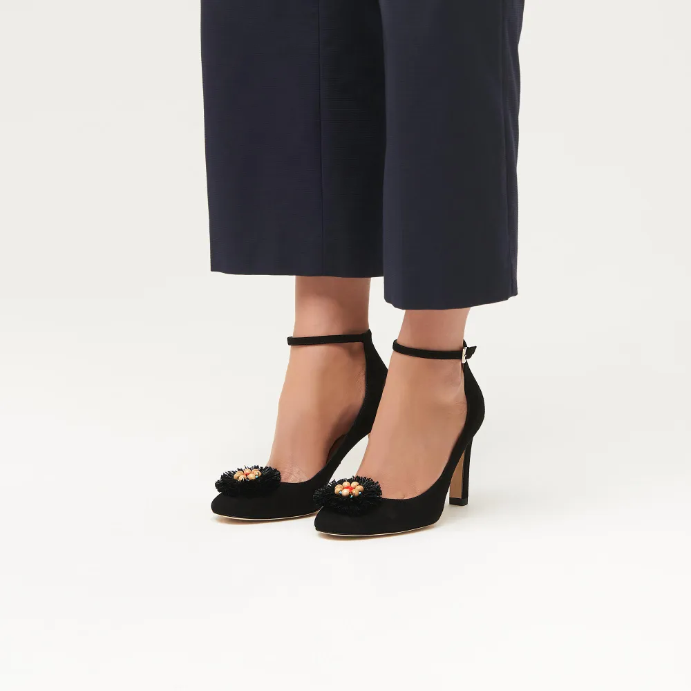 LK Bennett black suede heel