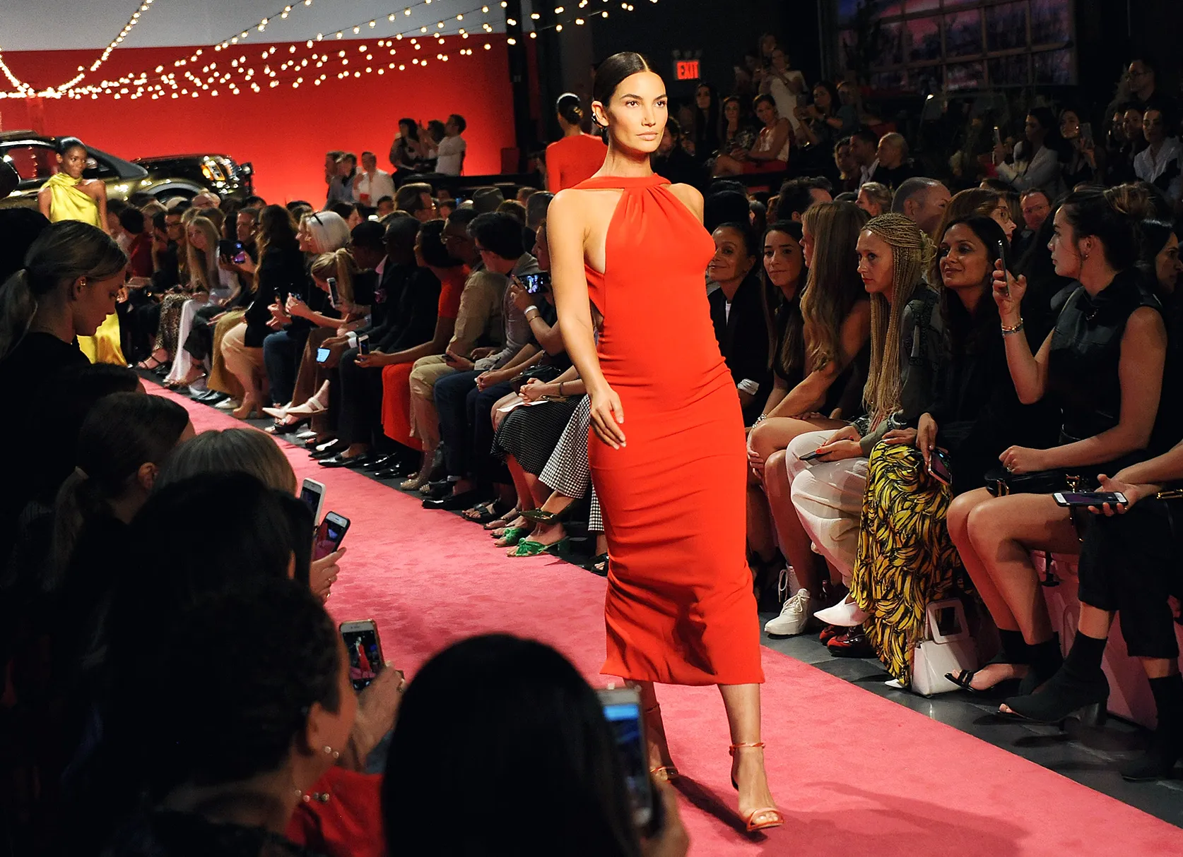 Lily Aldridge Pregnant Runway