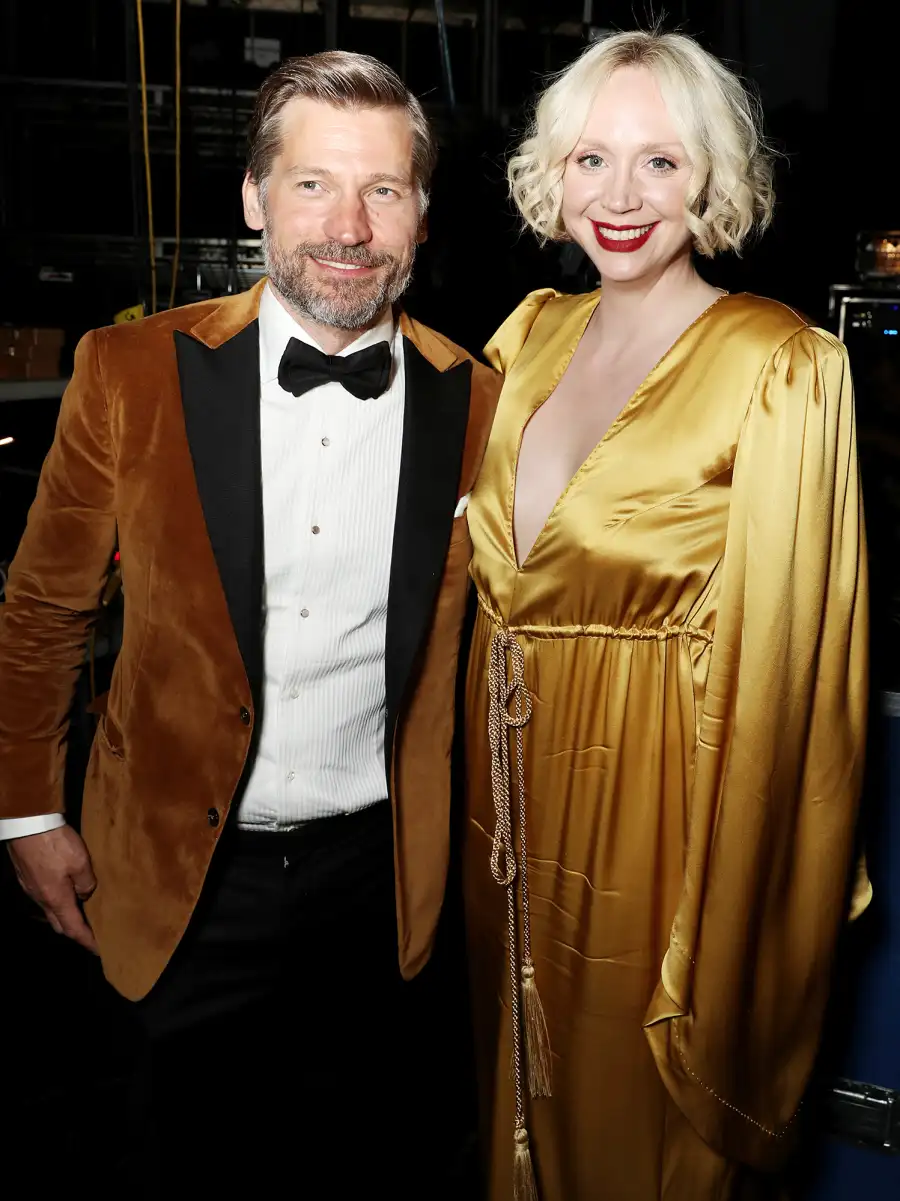 Nikolaj Coster-Waldau Gwendoline Christie Emmys 2018 Backstage